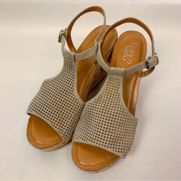 Franco Sarto Shoes - Franco Sarto Clinton 2 Leather Espadrille Wedge Sandals